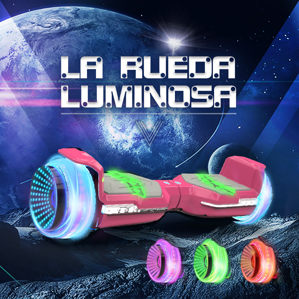 Full Fuselage Dazzling Lights Wheel Self Balancing Hoverboard with Bluetooth Speaker for Kids & Adults