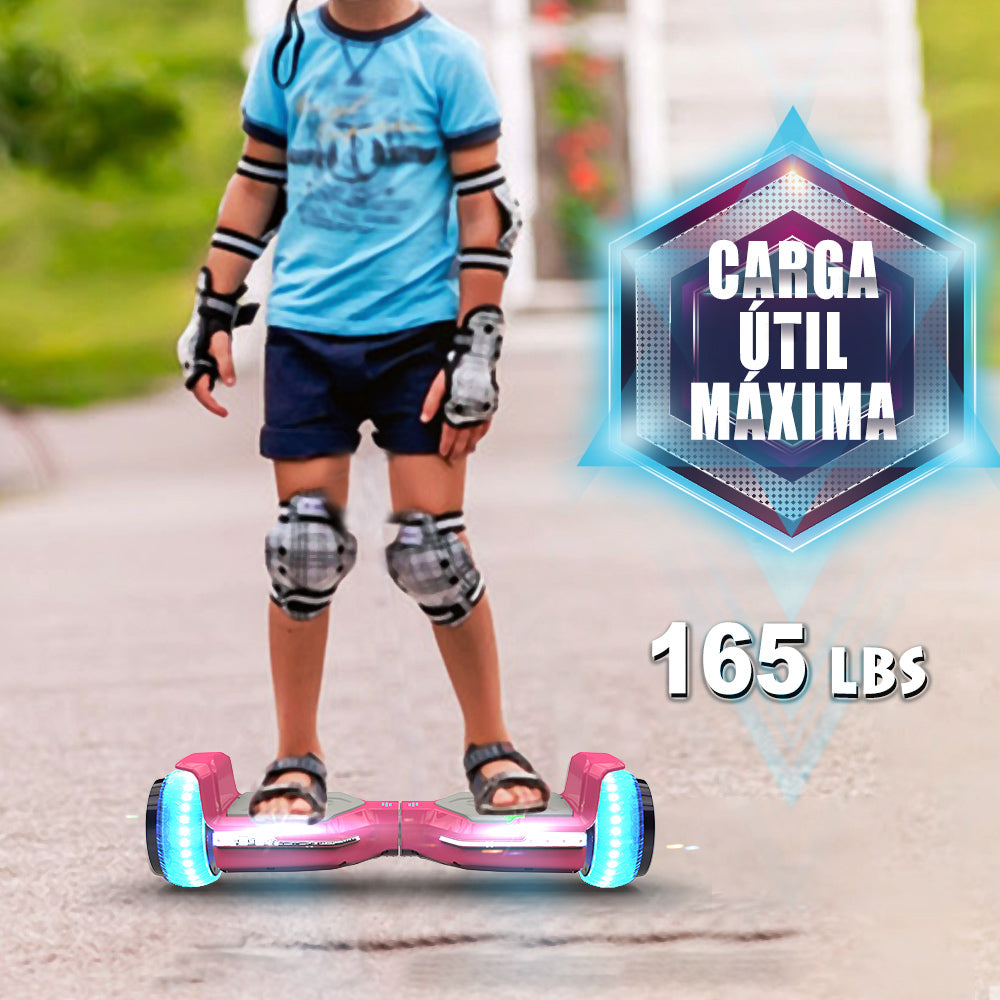 Full Fuselage Dazzling Lights Wheel Self Balancing Hoverboard with Bluetooth Speaker for Kids & Adults