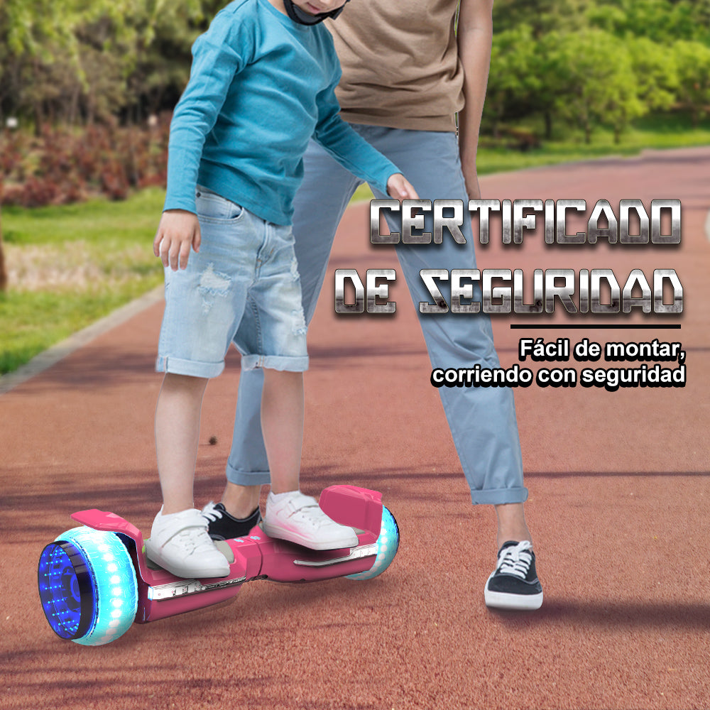 Full Fuselage Dazzling Lights Wheel Self Balancing Hoverboard with Bluetooth Speaker for Kids & Adults