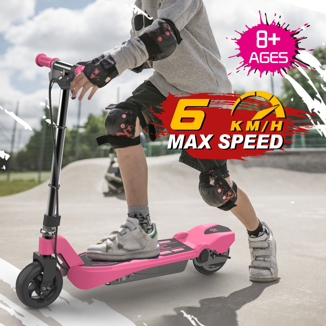Electric Scooter for Kids-Pink