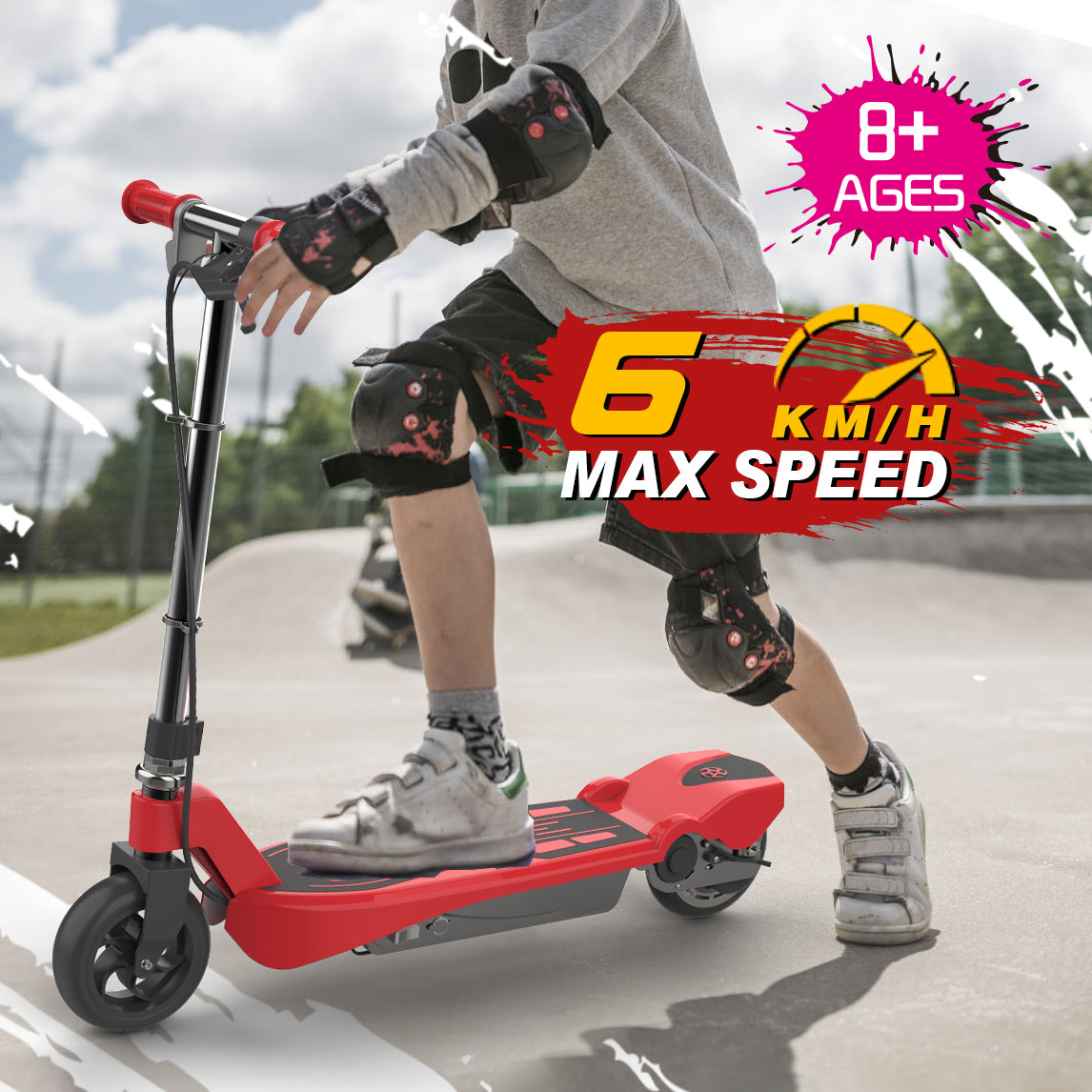 Electric Scooter for Kids-Red
