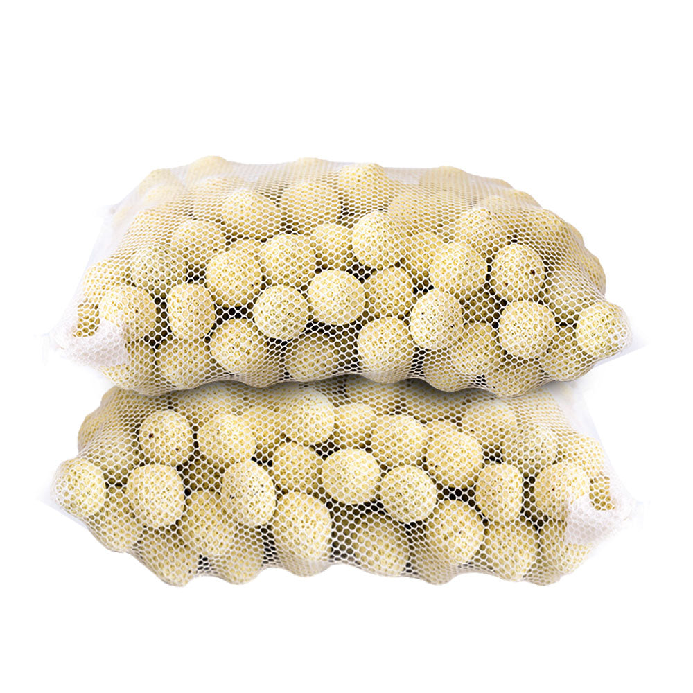 Aquarium Filter Media Porous Balls (Net Weight 5.5 lbs) Yellow - Ceramic 2 Bags/Pack