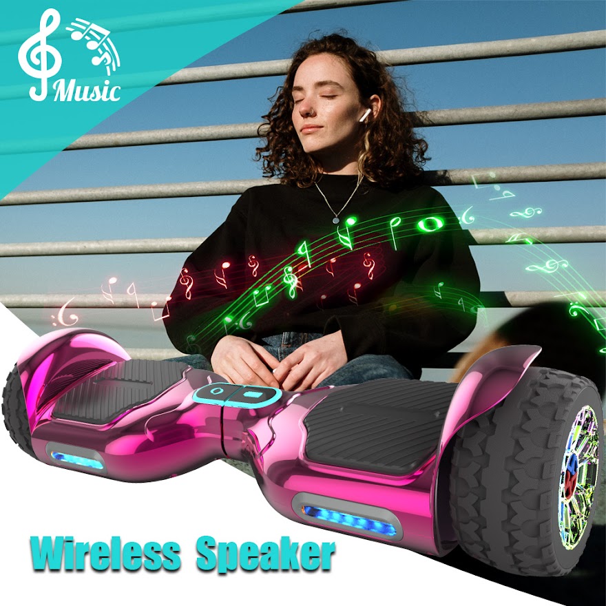 Hoverboard Self Balancing Scooter for Kids Hover Board with 6.5" wide Wheels Built-in Bluetooth Speaker Bright LED Lights UL2272 Certified
