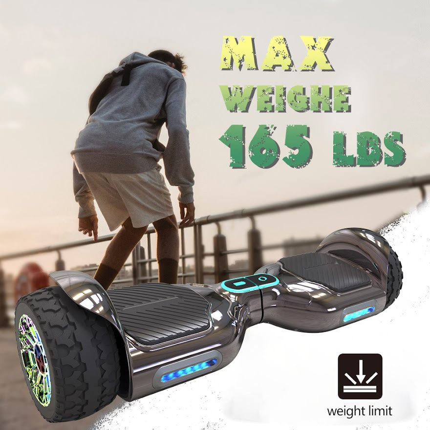 Hoverboard Self Balancing Scooter for Kids Hover Board with 6.5" wide Wheels Built-in Bluetooth Speaker Bright LED Lights UL2272 Certified