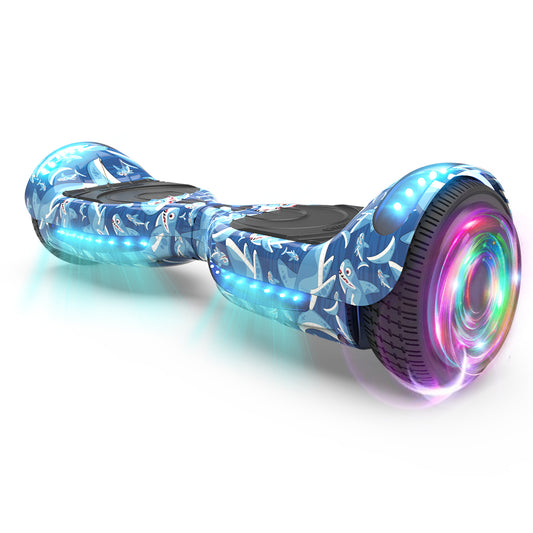 HOVERSTAR Hoverboard All New Version-HS2.0, Chrome Color & Coating Skins Two Wheels Self-Balancing Scooter with Wireless Speaker Playing Music & Led Wheels Flashing Lights