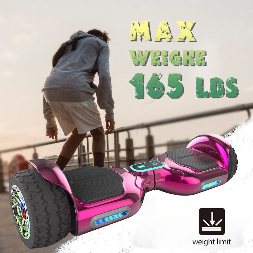 Hoverboard Self Balancing Scooter for Kids Hover Board with 6.5" wide Wheels Built-in Bluetooth Speaker Bright LED Lights UL2272 Certified