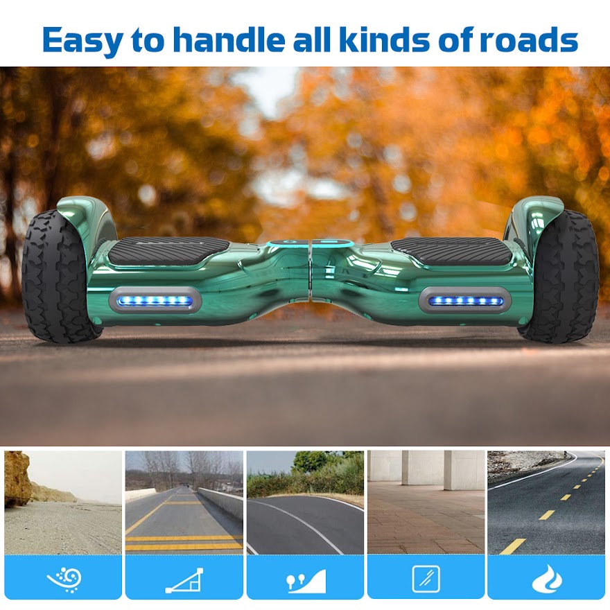 Hoverboard Self Balancing Scooter for Kids Hover Board with 6.5" wide Wheels Built-in Bluetooth Speaker Bright LED Lights UL2272 Certified