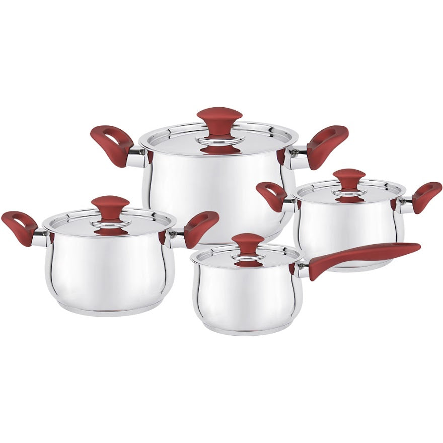 New 4-Piece Cookware Set Stainless Steel