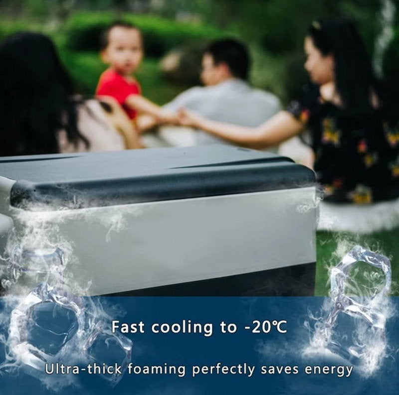 KAPAS 32L(34 Quarts) DC 12/24V portable compressor refrigerator freezer car fridge for car, home, truck and camping