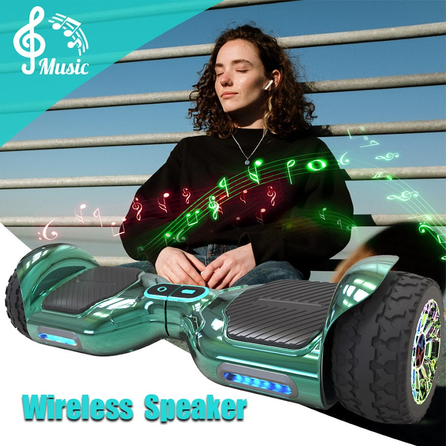Hoverboard Self Balancing Scooter for Kids Hover Board with 6.5" wide Wheels Built-in Bluetooth Speaker Bright LED Lights UL2272 Certified