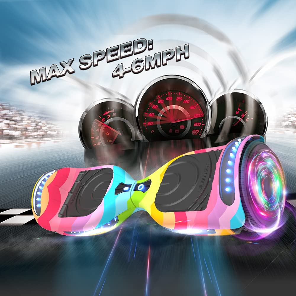 HOVERSTAR Hoverboard All New Version-HS2.0, Chrome Color & Coating Skins Two Wheels Self-Balancing Scooter with Wireless Speaker Playing Music & Led Wheels Flashing Lights