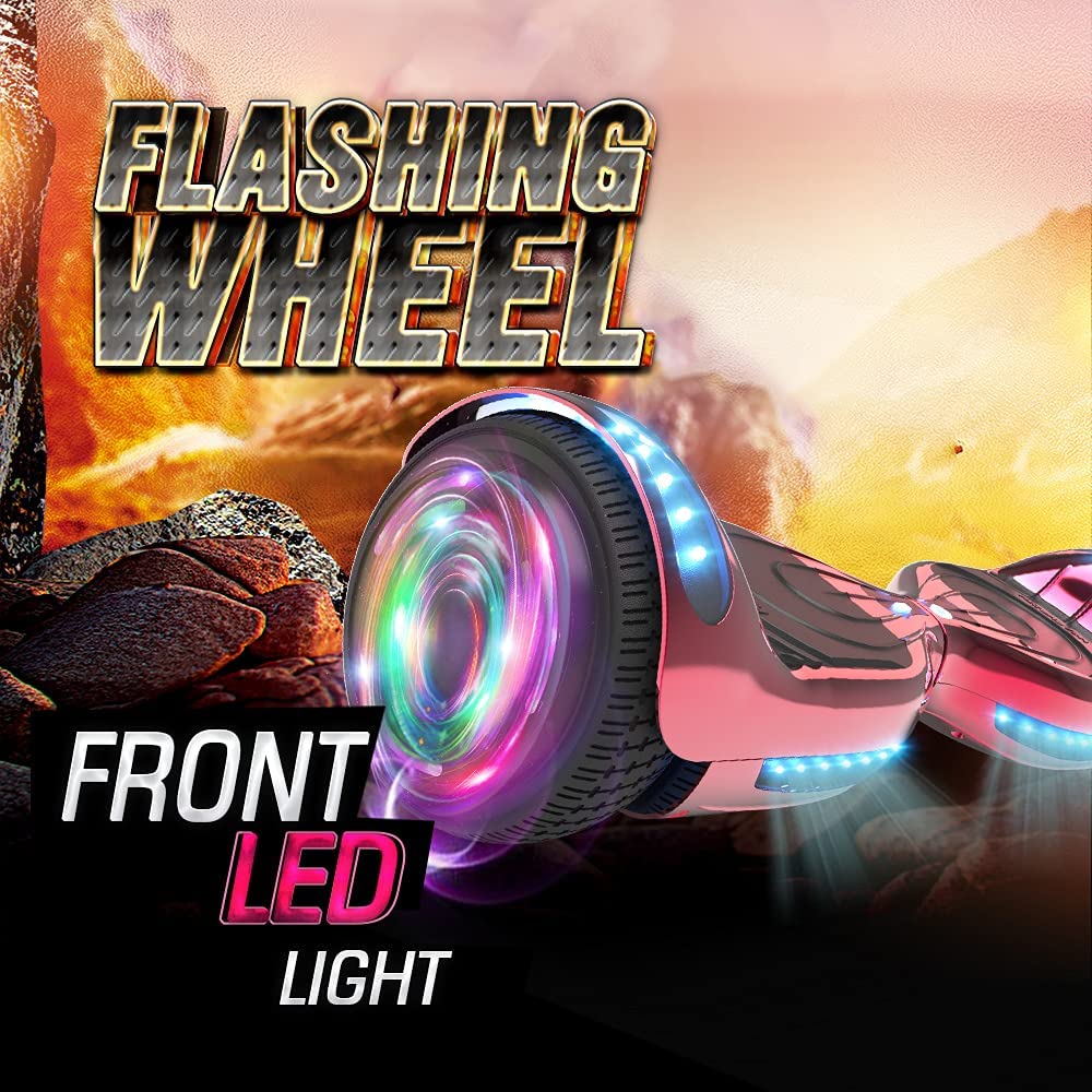 HOVERSTAR Hoverboard All New Version-HS2.0, Chrome Color & Coating Skins Two Wheels Self-Balancing Scooter with Wireless Speaker Playing Music & Led Wheels Flashing Lights