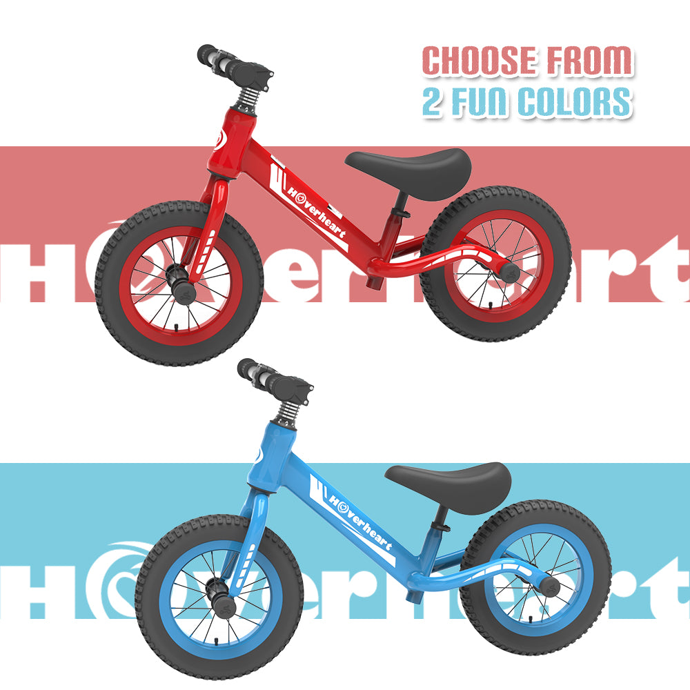 HOVER HEART Lightweight Kid's Balance Bike, 12'' Sports Balance Bike for Toddlers 18~48 Months, 2~4 Years Old with Adjustable seat and Absorbing Pneumatic Tire (Blue)