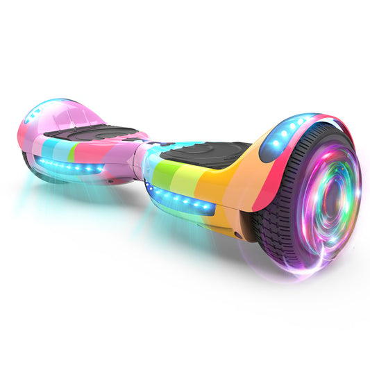 HOVERSTAR Hoverboard All New Version-HS2.0, Chrome Color & Coating Skins Two Wheels Self-Balancing Scooter with Wireless Speaker Playing Music & Led Wheels Flashing Lights