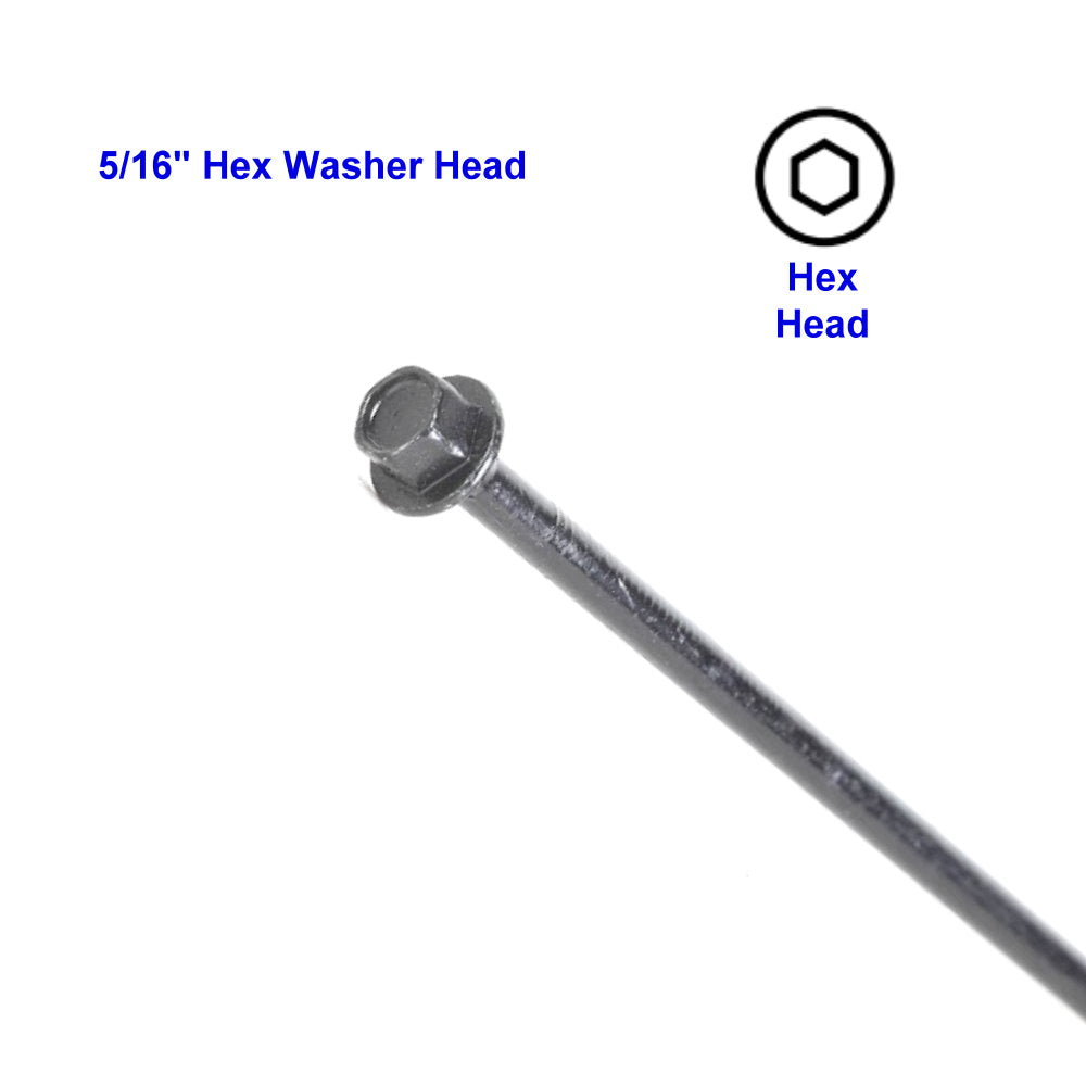 KAPAS Timber/Log/Landscaping/Deck Framing Wood Screws #14 1/4 X 12” Hex Head, Hardened Steel , Black NANO 1000hrs + Wax Exterior Coated Heavy Duty Screws (50 Count Pkg - with 5/16 inch drive bit)