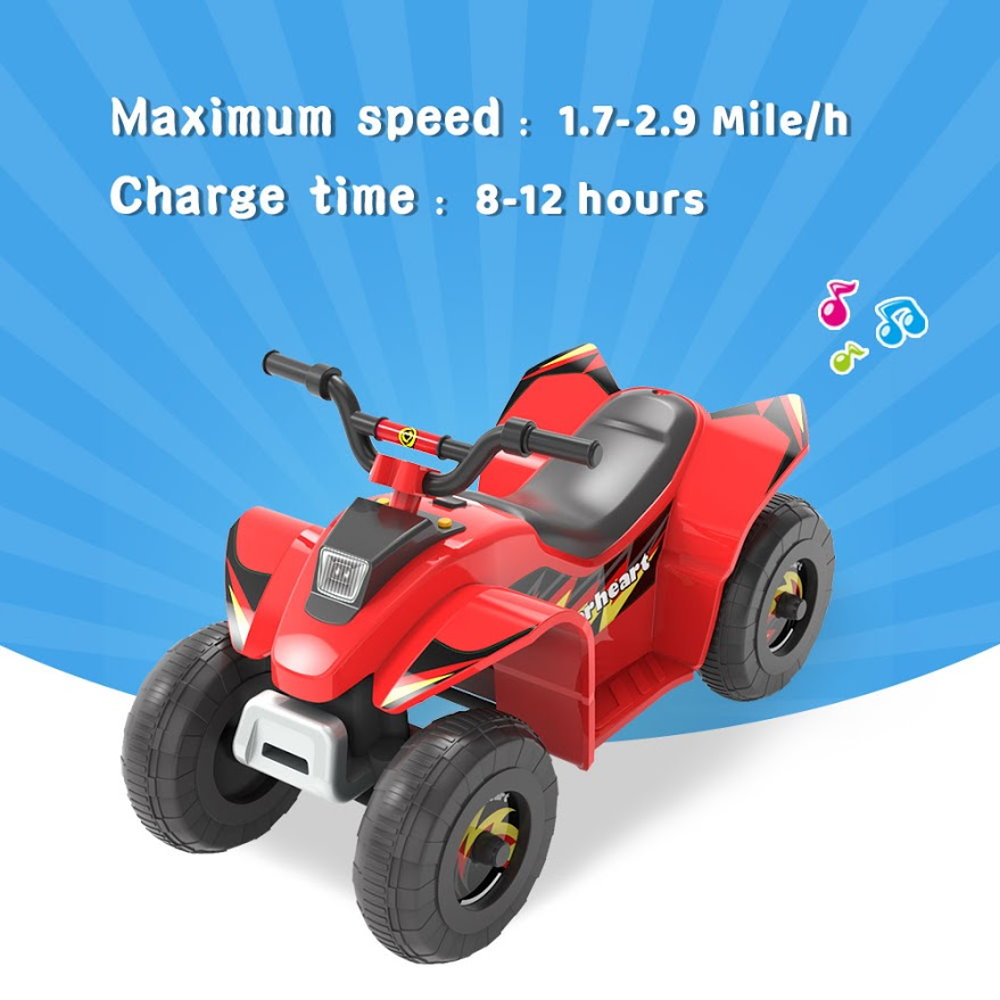 6v motorised quad bike ride online on