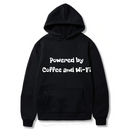 Power by coffee and Wi-fi Logo Design. Ezwear Casual Hooded Sweatshirts, Long Sleeve Pullovers with Drawstring, Slight Stretch, Solid Color, Loose Fit,Daily Wear-Summer-Winter, 60% Cotton 40% Polyester, provide hoodies for McDonald's in the US