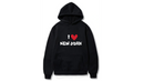 I Love New York Design. Ezwear Casual Hooded Sweatshirts, Long Sleeve Pullovers with Drawstring, Slight Stretch, Solid Color, Loose Fit,Daily Wear-Summer-Winter, 60% Cotton 40% Polyester, provide hoodies for McDonald's in the US