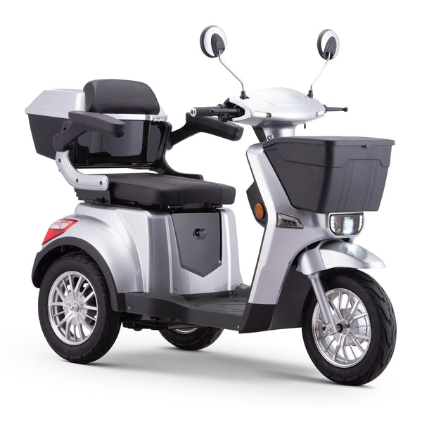 SKRT Large 3 Wheel Mobility Scooters (XW-E07), Electric Heavy Duty Wheelchair Device, 400 LBS Capacity for Seniors & Adults, 3-Gears Speed Adjust, 2 Storage Baskets, Seat Extension, No Assembled Required.