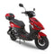 RAPPI RSS-50 Red Street Legal Scooter 50-49cc Equipped With Rear Storage Trunk, Four Stroke, Cylinder, CVT