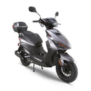 RAPPI RSS-50 Silver Street Legal Scooter 50-49cc Equipped With Rear Storage Trunk, Four Stroke, Cylinder, CVT