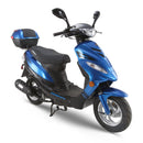 RAPPI RPI SPEEDY-50 Blue Steet Legal Scooter 49cc Equipped Rear Storage trunk, Four Stroke, Cylinder, CVT