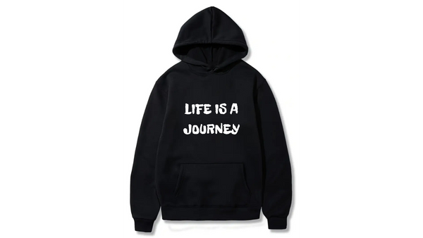 Life is a Journey Design. Ezwear Casual Hooded Sweatshirts, Long Sleeve Pullovers with Drawstring, Slight Stretch, Solid Color, Loose Fit,Daily Wear-Summer-Winter, 60% Cotton 40% Polyester, provide hoodies for McDonald's in the US