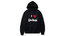 I Love Dubai Design. Ezwear Casual Hooded Sweatshirts, Long Sleeve Pullovers with Drawstring, Slight Stretch, Solid Color, Loose Fit,Daily Wear-Summer-Winter, 60% Cotton 40% Polyester, provide hoodies for McDonald's in the US