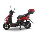 RAPPI RSS-50 Red Street Legal Scooter 50-49cc Equipped With Rear Storage Trunk, Four Stroke, Cylinder, CVT