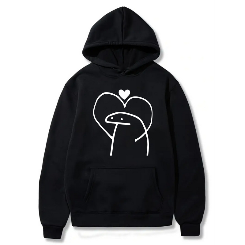 Happy Valentine's Day Love Icon logo Design.  Logo Design. Ezwear Casual Hooded Sweatshirts, Long Sleeve Pullovers with Drawstring, Slight Stretch, Solid Color, Loose Fit,Daily Wear, 60% Cotton 40% Polyester, provide hoodies for McDonald's in the US