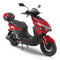 RAPPI RAPIDO-50 Red Street Legal Scooter 50-49cc Equipped With Rear Storage Trunk, Four Stroke, Cylinder, CVT