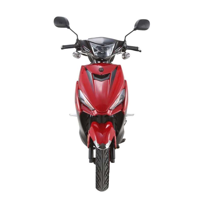 RAPPI RSS-50 Red Street Legal Scooter 50-49cc Equipped With Rear Storage Trunk, Four Stroke, Cylinder, CVT