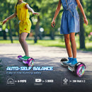 HOVERSTAR Bluetooth Hoverboard for Kids, Spider Color and Chrome Color Self Balancing Scooter Built-in Wireless Speaker and Flashing Wheels