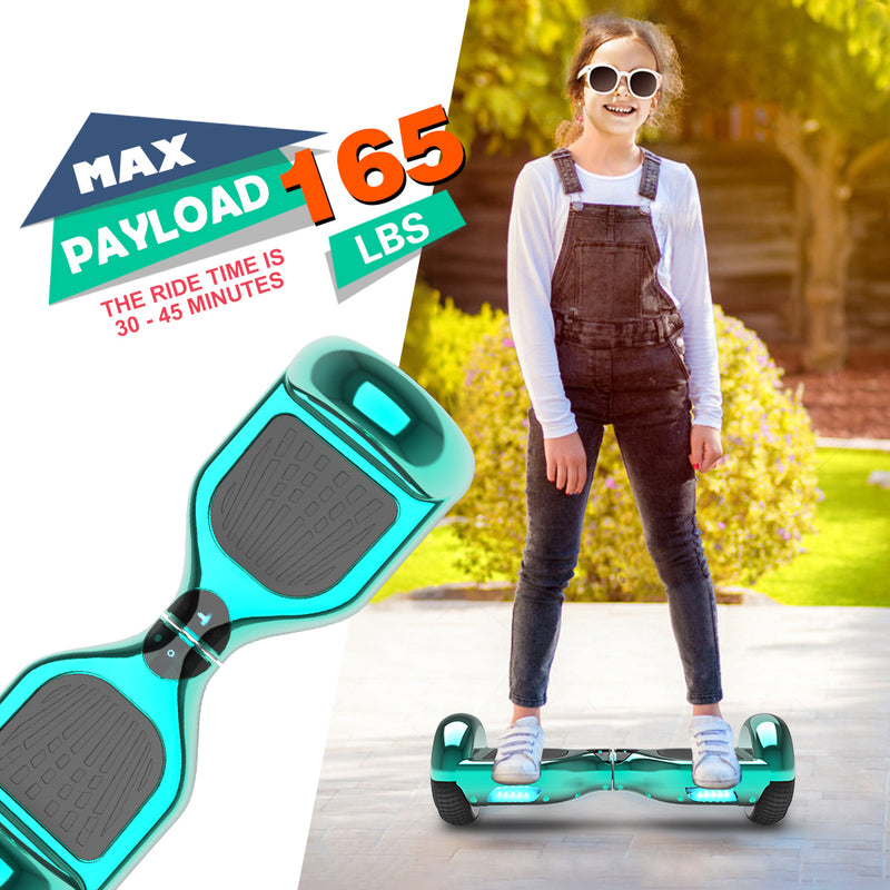 HOVERSTAR Bluetooth Hoverboard for Kids, Spider Color and Chrome Color Self Balancing Scooter Built-in Wireless Speaker and Flashing Wheels