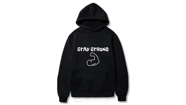 Stay Strong Design. Ezwear Casual Hooded Sweatshirts, Long Sleeve Pullovers with Drawstring, Slight Stretch, Solid Color, Loose Fit,Daily Wear-Summer-Winter, 60% Cotton 40% Polyester, provide hoodies for McDonald's in the US