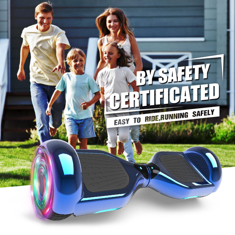 HOVERSTAR Bluetooth Hoverboard for Kids, Spider Color and Chrome Color Self Balancing Scooter Built-in Wireless Speaker and Flashing Wheels