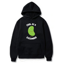 Cool as a Cucumber Logo Design. Ezwear Casual Hooded Sweatshirts, Long Sleeve Pullovers with Drawstring, Slight Stretch, Solid Color, Loose Fit,Daily Wear-Summer-Winter, 60% Cotton 40% Polyester, provide hoodies for McDonald's in the US