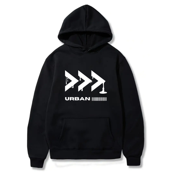 Urban Logo Design. Ezwear Casual Hooded Sweatshirts, Long Sleeve Pullovers with Drawstring, Slight Stretch, Solid Color, Loose Fit,Daily Wear-Summer-Winter, 60% Cotton 40% Polyester, provide hoodies for McDonald's in the US