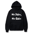 No Pain,No Gain Logo Design. Ezwear Casual Hooded Sweatshirts, Long Sleeve Pullovers with Drawstring, Slight Stretch, Solid Color, Loose Fit,Daily Wear-Summer-Winter, 60% Cotton 40% Polyester, provide hoodies for McDonald's in the US