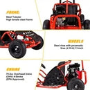 Gas Powered Go Kart for Kids, 79cc 2.5HP 4-Stroke Off Road Go Kart , Ride On Car for Boys and girls, Max Speed 20Mph, Age 13+