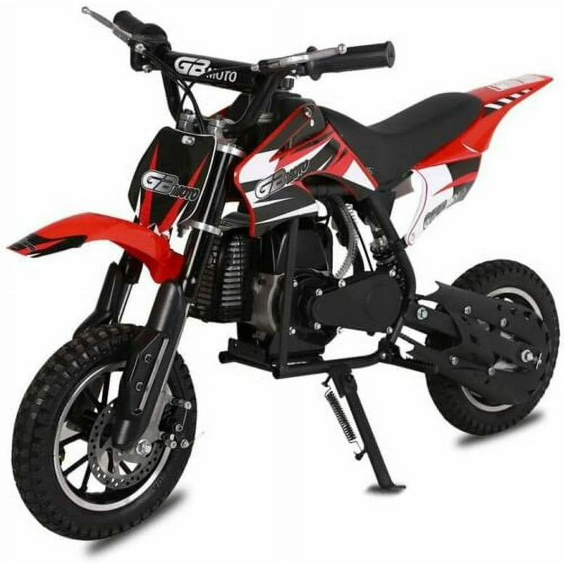 Kids Mini 50CC Gas Dirt Bike, DB1 Model 2 Stroke Ride on Bike with Off-Road Tire, Shocks, Pull Start, Oil Mixed Required, Support Up to 165lbs