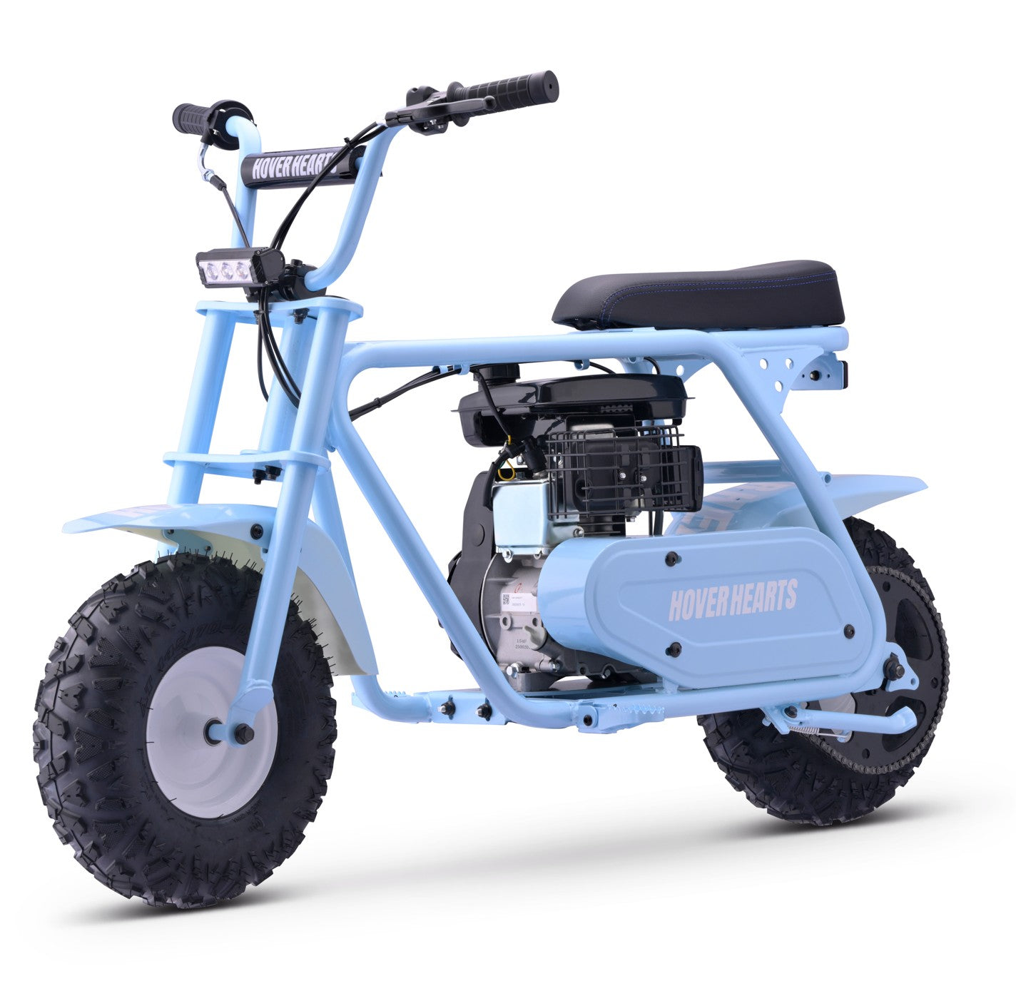 HOVERHEART Gas Mountain Bike, 105cc 4-Stroke Gas Powered Off Road Motorcycle (Model-MB001) with Led Lights, Disc Brake, Max Load 165Lbs, Up to 30Kph, NO OIL MIX REQUIRED