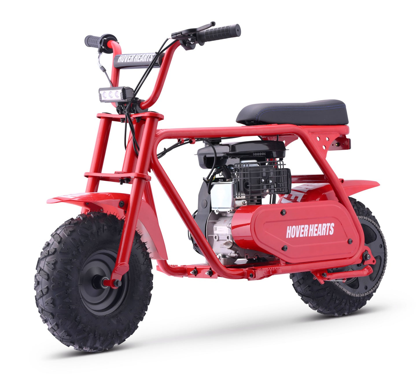 HOVERHEART Gas Mountain Bike, 105cc 4-Stroke Gas Powered Off Road Motorcycle (Model-MB001) with Led Lights, Disc Brake, Max Load 165Lbs, Up to 30Kph, NO OIL MIX REQUIRED