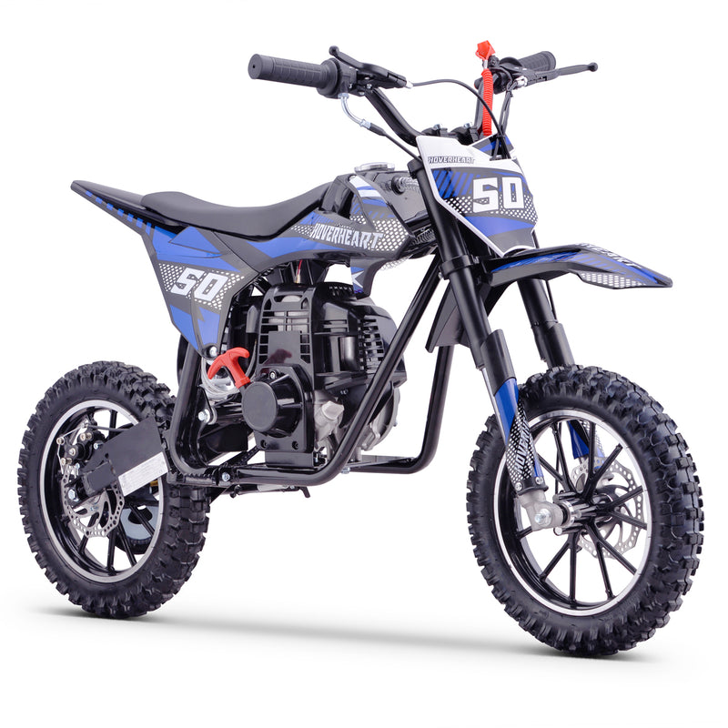 Hoverheart Gas Dirt Bike, 50cc 4-Stroke Gas Powered Kids Off Road Motorcycle (Model-DB4S004) with Off-Road Tire, Suspensions, Disc Brakes, Max Load 165Lbs, Up to 25Mph, NO OIL MIX REQUIRED