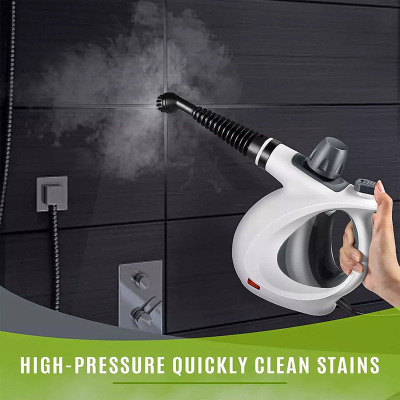 Pressurized Handheld Multi-Surface Natural Steam Cleaner with 12 pcs Accessories