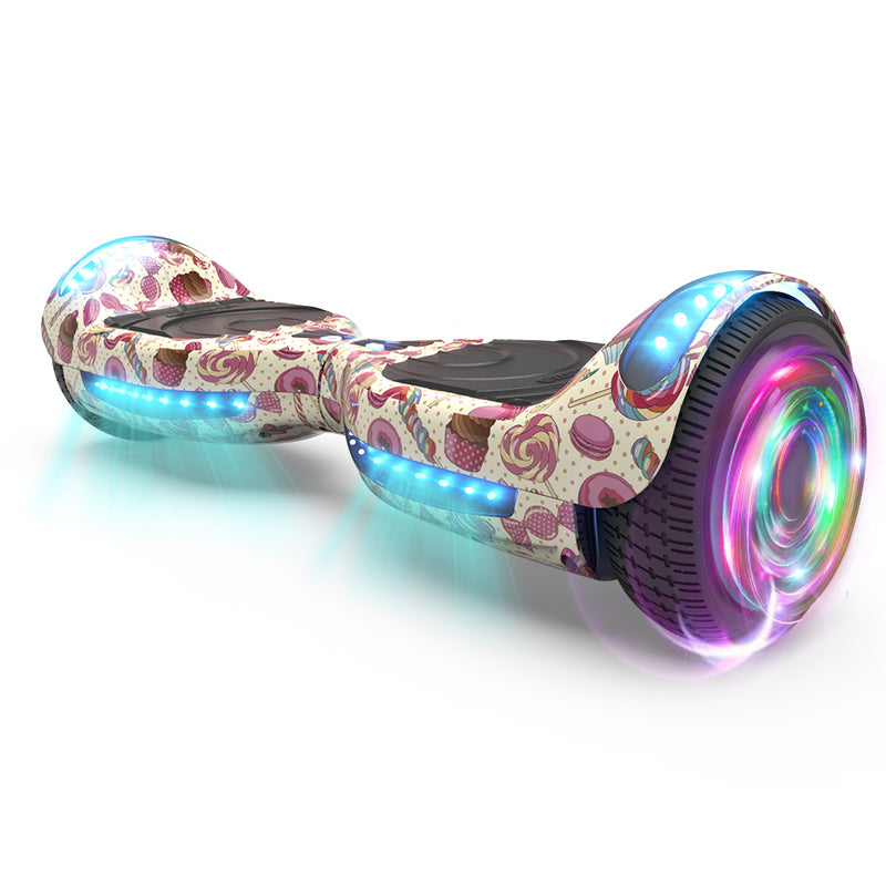 K6 6.5" Hoverboard LED Flash Wheel with Bluetooth Speaker | Candy