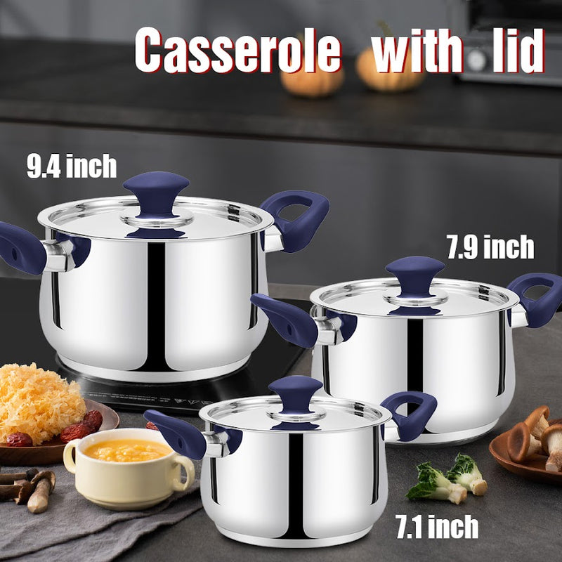 New 4-Piece Cookware Set  Stainless Steel