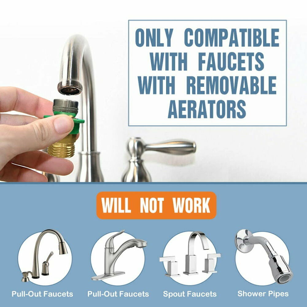 KAPAS Washer Snap Coupling Adapter, Dishwasher Adapter for Faucet