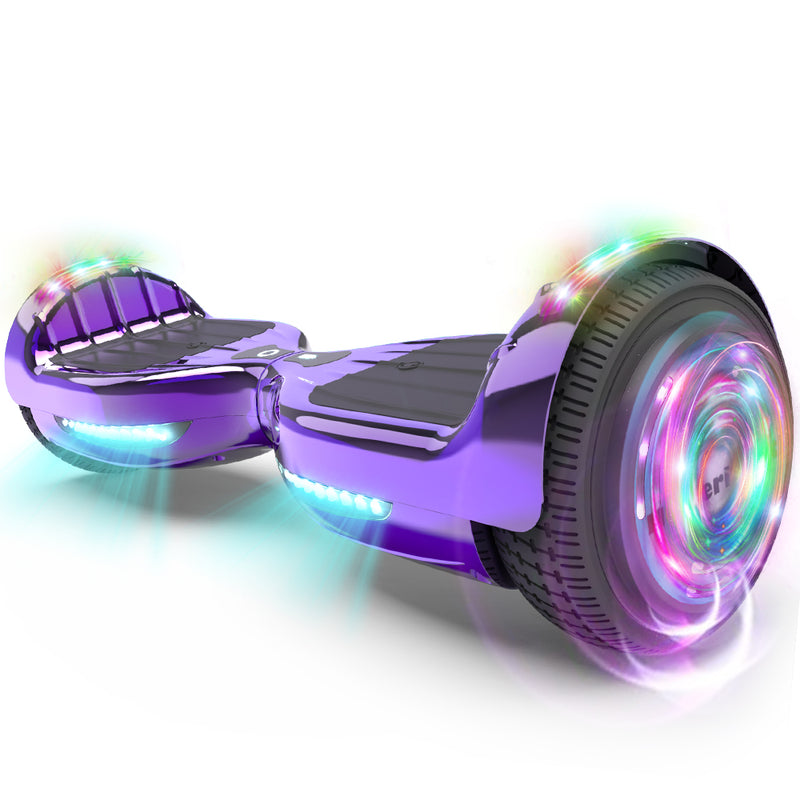 HOVERSTAR Hoverboard All New Version-HS2.0, Chrome Color & Coating Skins Two Wheels Self-Balancing Scooter with Wireless Speaker Playing Music & Led Wheels Flashing Lights