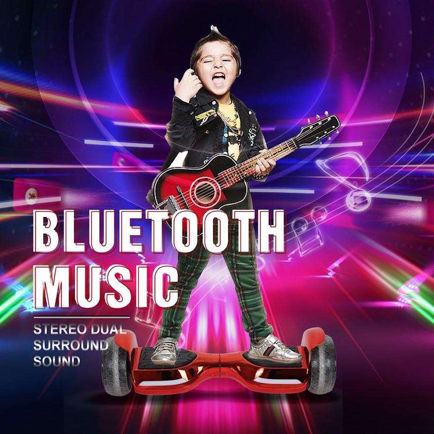 Hoverboard  Newest Flash Light with 500W Motor, Off Road All Terrian 6.5" Self Balancing Hoverboards with Bluetooth Music Speaker